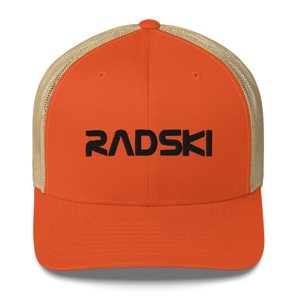 RADSKI Orange Trucker Cap