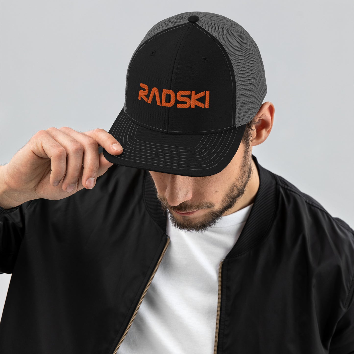 RADSKI Black Trucker Cap